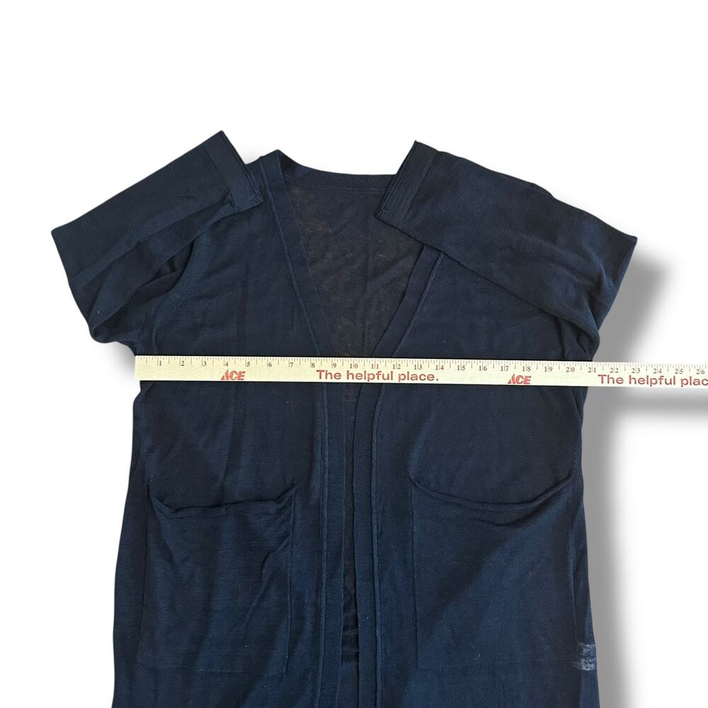 Amber Cashmere Black Longline Cardigan Sweater Coatigan Small‎ Korea Minimalist - Picture 5 of 11